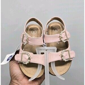 Cat Jack Toddler Reagan Footbed Sandals Pink Double Strap